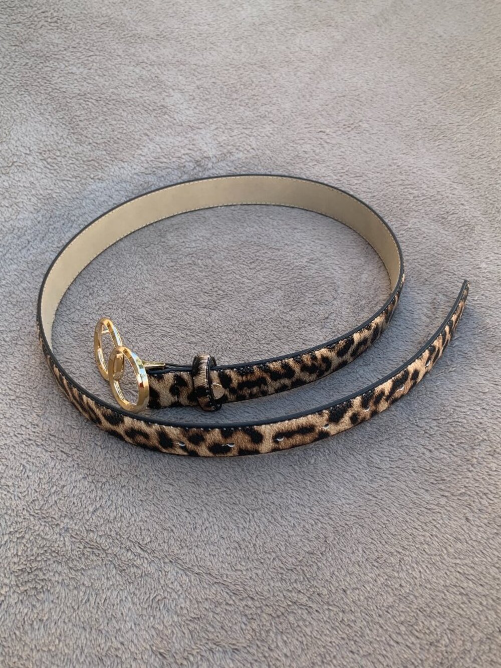 Vince Camuto Leopard Print Faux Leather Belt NWOT